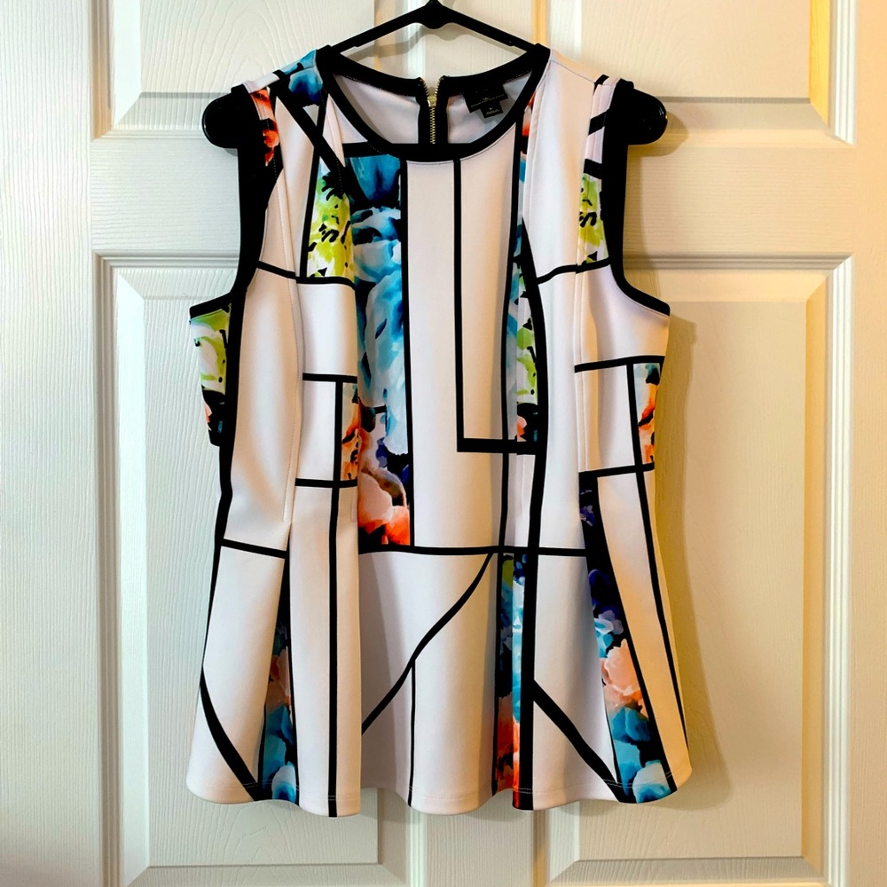 Worthington Sleeveless with Slight Peplum Style